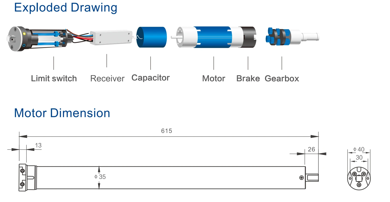 35mm tubular motor 35mm tubular motor